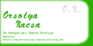 orsolya nacsa business card